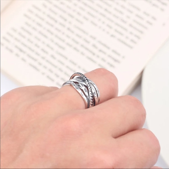 Vintage unisex 925 sterling silver ring - Picture 2 of 2